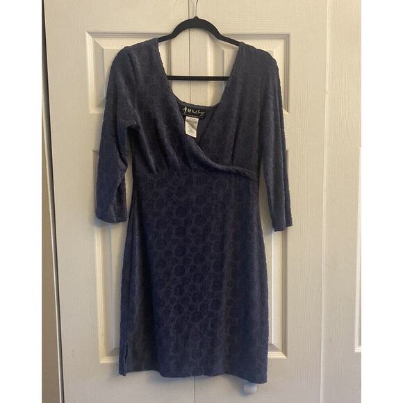 All That Jazz Womens'‎ Large Blue Floral Brocade Velvet Burnout Y2K Dress - Picture 1 of 5